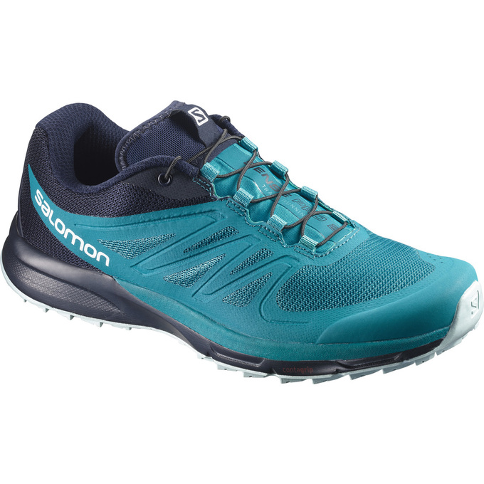 Salomon Singapore Womens Trail Running Shoes - SENSE PRO 2 W Turquoise/Navy | 74930-KWCD